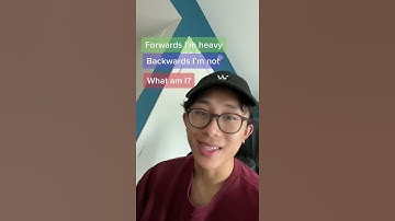 Forwards I’m heavy, backwards I’m not. What am I? #brainteaser  #riddles