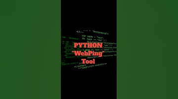 PYTHON "WebPing" Tool🤔😑#hack#tools#python#python3#pythontricks#terminal#h4ck#programming