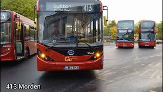 Bus spotting at Morden 2 | Incl Blind changes