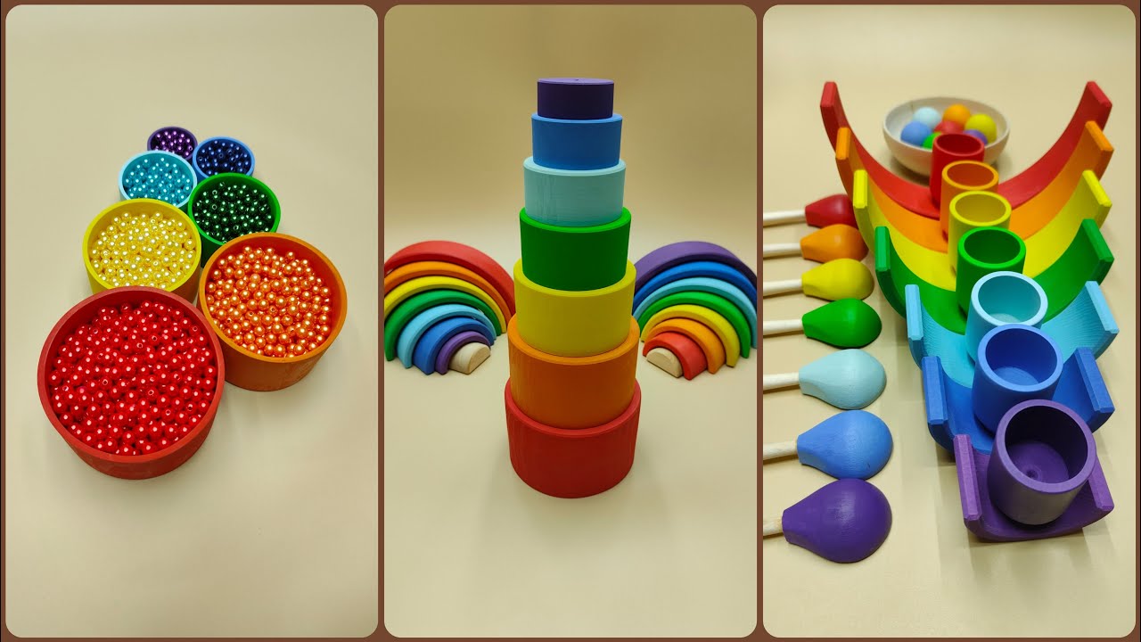 Hypnotic Bead Reversal, Xylophone Magic, Sorting Balls, ASMR Bead Tower, Marble Run Relaxation