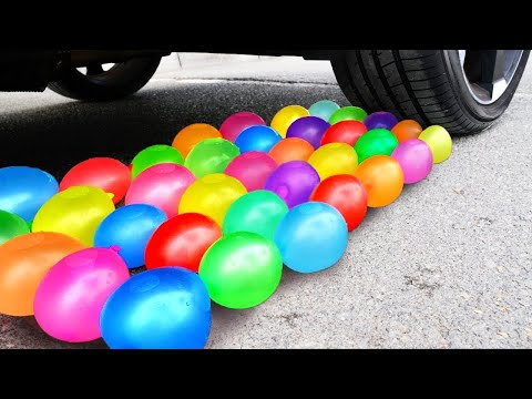 Car vs Giant Slime Balls With Crushing Soft Crunchy Things & Experiment Car Coca-Cola,Sprite,Fanta20