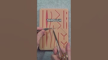 The simple interrupted stitch (slow motion - vertical)