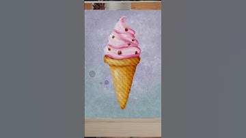 Watercolor Ice Cream Painting in #procreate