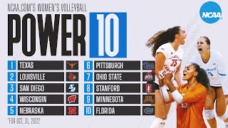 College volleyball rankings Texas returns to No 1 in Power 10