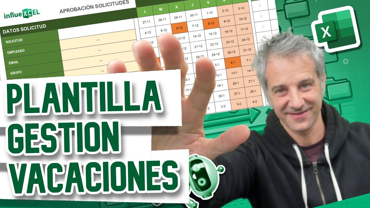 Plantillla descargable Excel VACACIONES [2024]