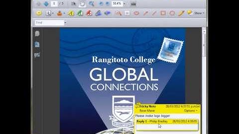 The Sticky Note! Adobe Acrobat 9