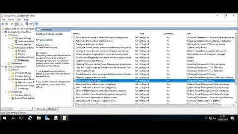 GPO Set the power settings never to sleep