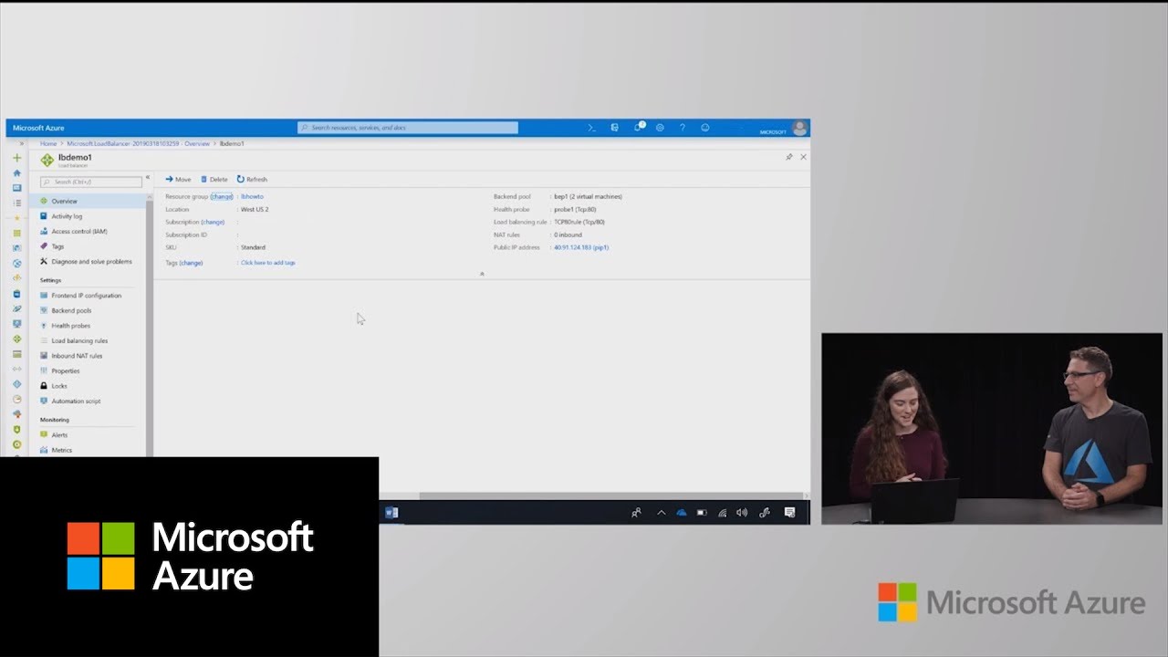 How To Create A Load Balancer Azure Portal Series Youtube