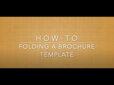 Creating a Folded Brochure Template (Paper first, then computer!)