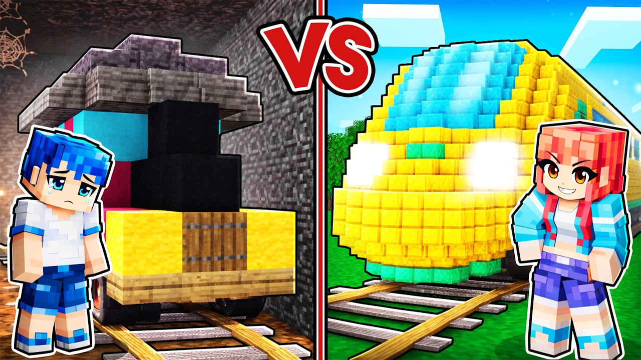 $1 Train vs $979,741,487 Train Battle in Minecraft!