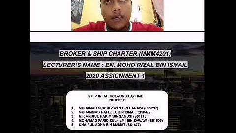 GROUP 7 / BROKER & SHIP CHARTER (MMM4201)
