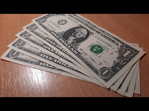 Обзор банкноты 1 доллар США.