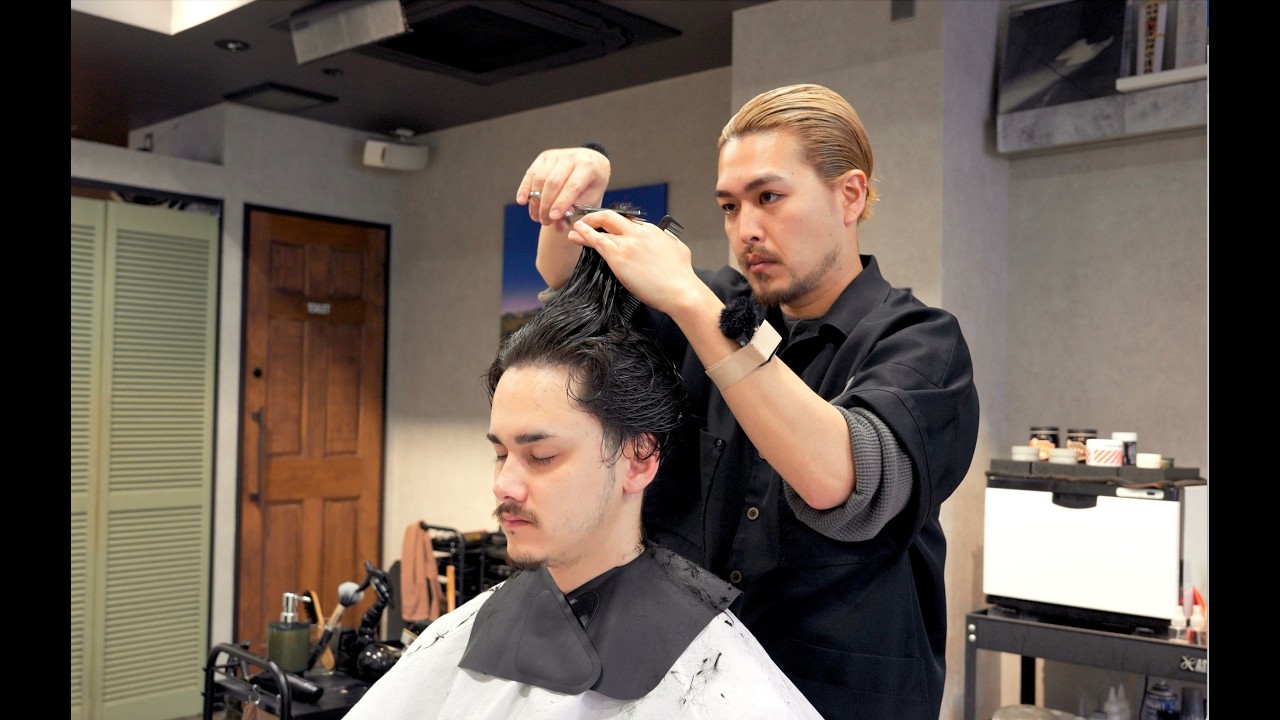 【ASMR】The Man Who Cuts Like a Sculpture ✂️ Modern Japanese Master#001