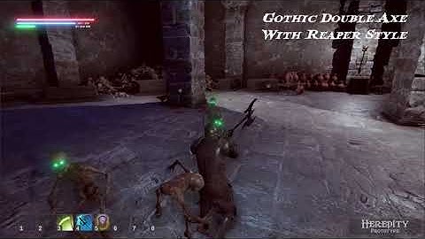 Reaper Fighting Style with Gothic Bladed Axe - HEREDITY = Solo Dev Action RPG Video Game