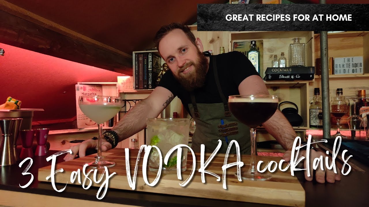 3 Easy Vodka Cocktails to make at Home (Kamikaze, Caipiroska, Espresso Martini)