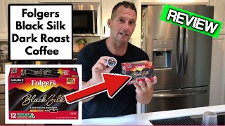 Folgers Black Silk Dark Roast Coffee, 72 Keurig K Cup Pods, 12 Count Pack of 6