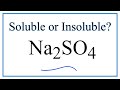 Solubility of Sodium Sulfate