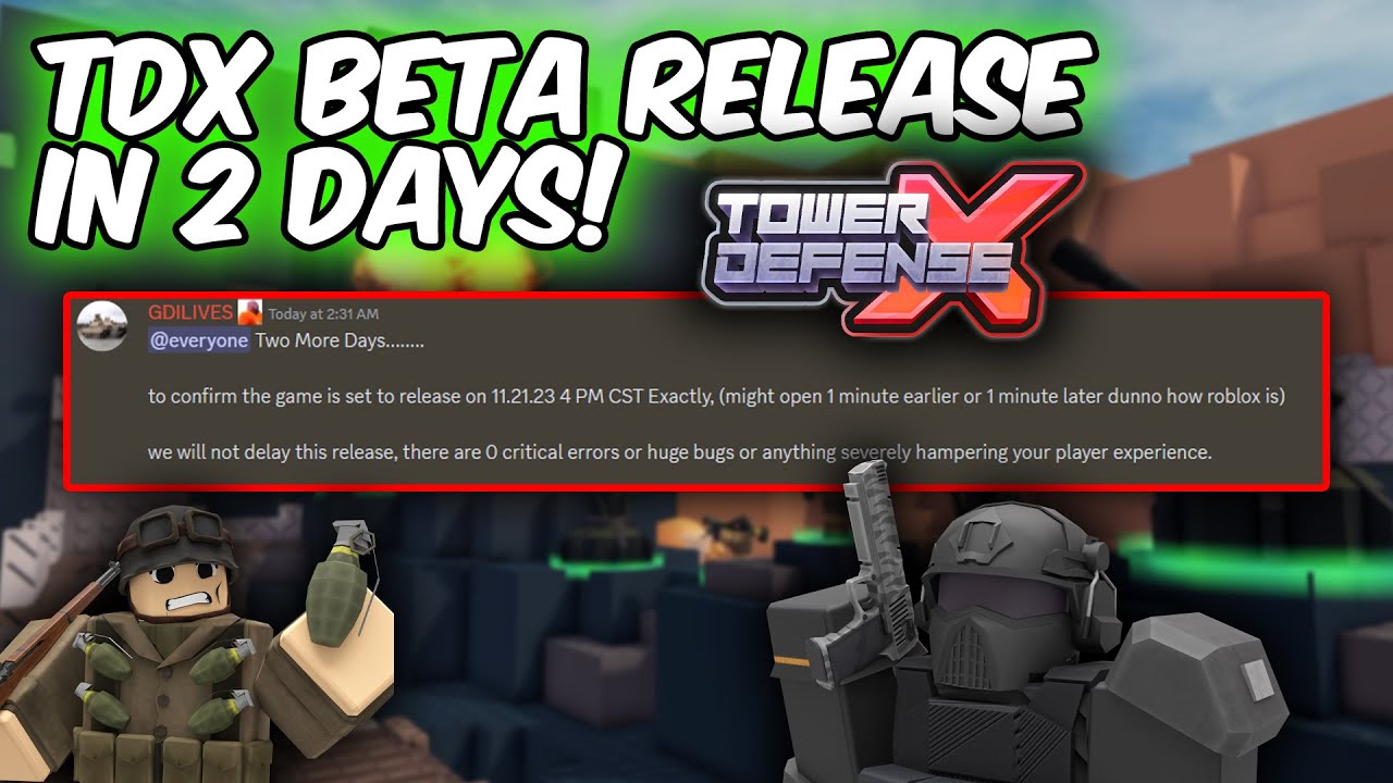 TOWER DEFENSE X RELEASE DATE ANNOUNCEMENT?