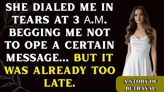 She DIALED mein TEARS at3 A.M. BEGGING menot to OPENa certain MESSAGE…But it wasalready too LATE