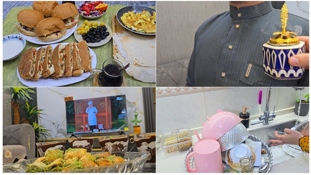 اجواء بيتنا بعد الفطور🌙🏠طلباتهم ع السحور شاورما دجاج وسياح وبيض🤨اجانه الحر يركض😂