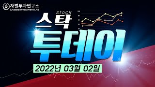 [스탁 투데이] 2022년 3월 2일 개장전 브리핑