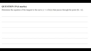Sample Exam Paper 1, Question 19 | QCAA Mathematical Methods