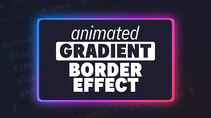 Level up your CSS skills with a mesmerizing animated gradient border