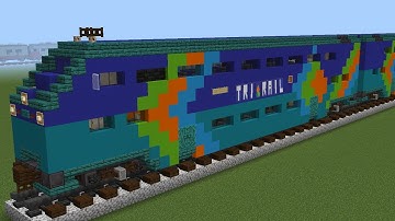 Minecraft Tri Rail Hyundai Rotem Coach & Cab Car Time Lapse