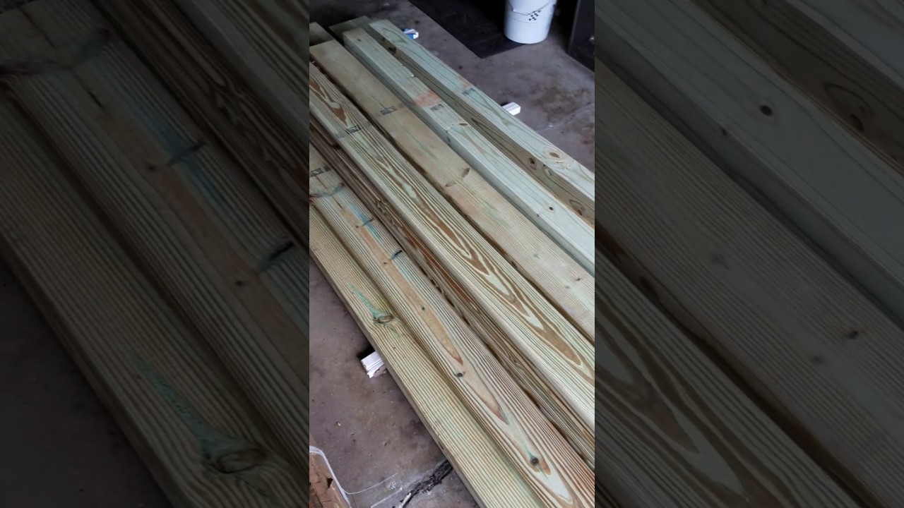 Staining treated wood YouTube