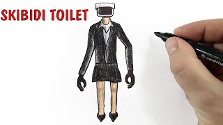 Рисуем Skibidi Toilet КАМЕРАВУМЕН