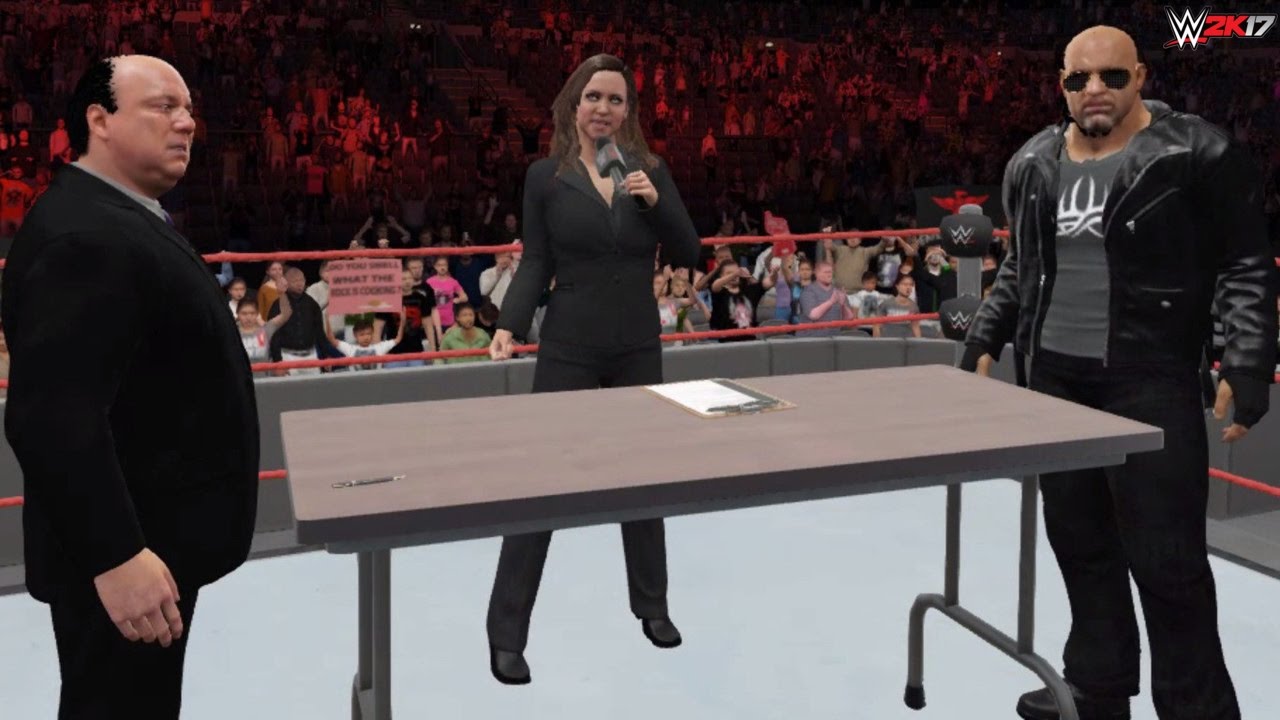WWE 2K17-2K16 Story: Goldberg vs Brock Lesnar Survivor Series 2016 Contract Signing (RAW 11/14/2016)