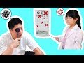 魔法の眼鏡屋さんで視力検査！Check your eyesight at a magic glasses store! - はねまりチャンネル