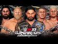 Wwe 2k23 elimination chamber match  roman reigns john cena cody rollins lashley lesnar