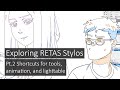 Exploring Retas Studio Stylos Pt. 2 | Shortcuts for tools, animation, and light table