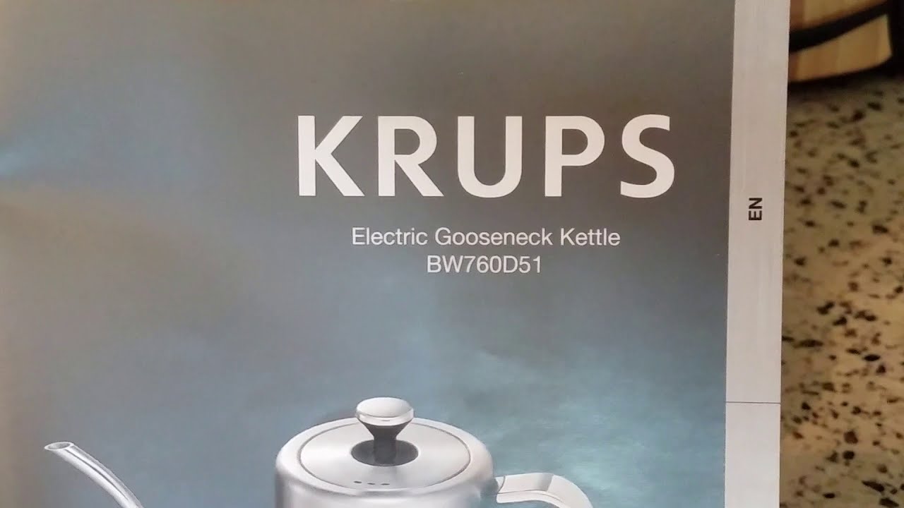 KRUPS ELECTRIC GOOSENECK KETTLE BW760 BW760D51