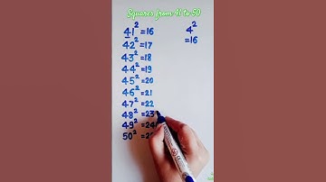 Squares from 41 to 50 #maths #education #square #mathstricks
