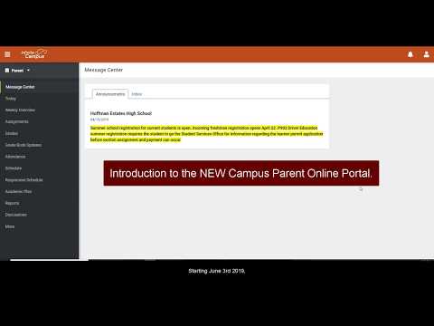 Introduction to the New Infinite Campus Parent Portal