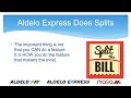 Aldelo express split item feature