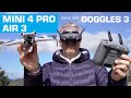 Dji mini 4 pro et air 3 avec les goggles 3