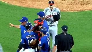 Collin McHugh and Carlos Gomez tempers flare