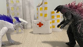 Evolved Godzilla vs Shimo (Stop Motion)