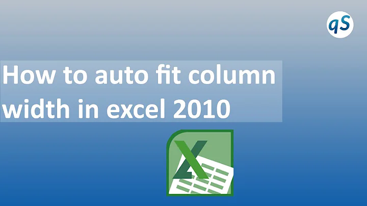 How to auto fit column width in excel 2010