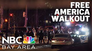 Bay Area demonstrators plan ‘Free America Walkout' on Trump term anniversary