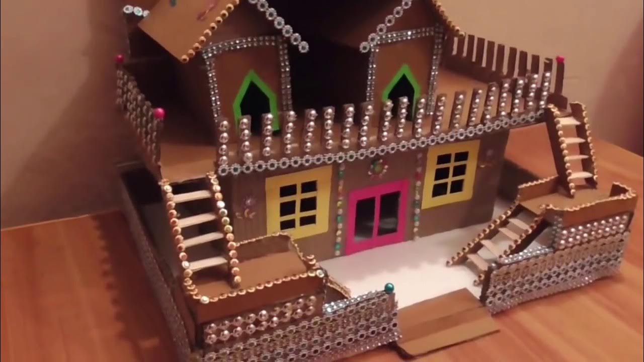 DIY Cardboard House How to Make Cardboard House For Project YouTube