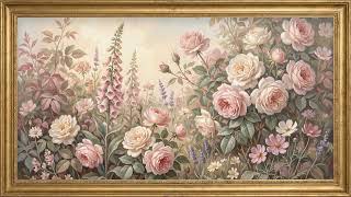 Vintage Rose Garden Frame TV Art | 4K Ambient Floral Painting (2 Hours) screenshot 4