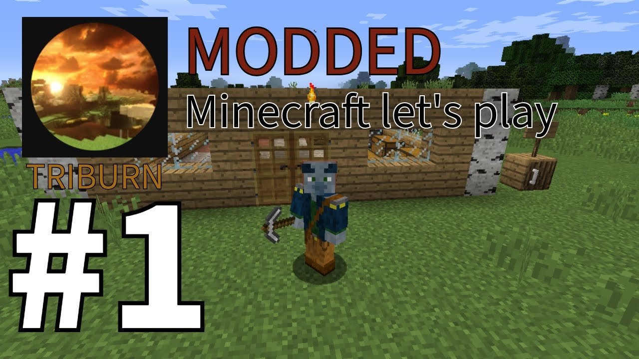 Modded Minecraft let's play - Building the house! - Part 1 - YouTube
