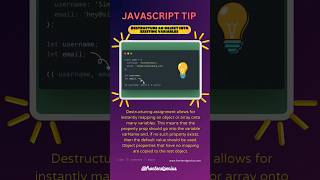 How to destructure an object to existing variables in JavaScript #javascript #es6 #coding