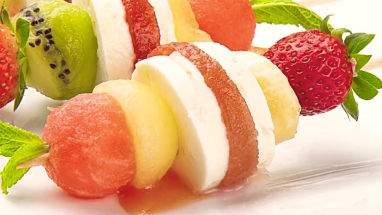 Brochetas de fruta