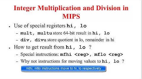 arithmetic in mips