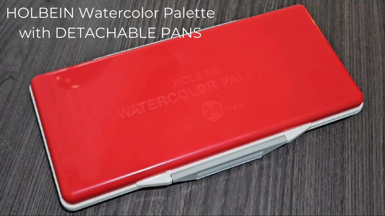 HOLBEIN EMPTY PLASTIC WATERCOLOUR PALETTE BOXES WITH DETACHABLE PANS